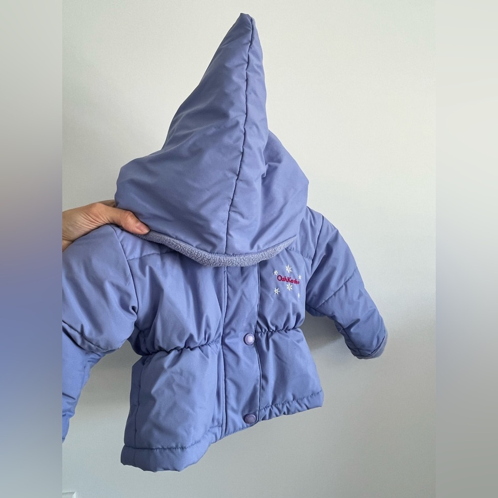 Vintage OshKosh B'gosh snowflake embroidered winter jacket made in Canada 12M
